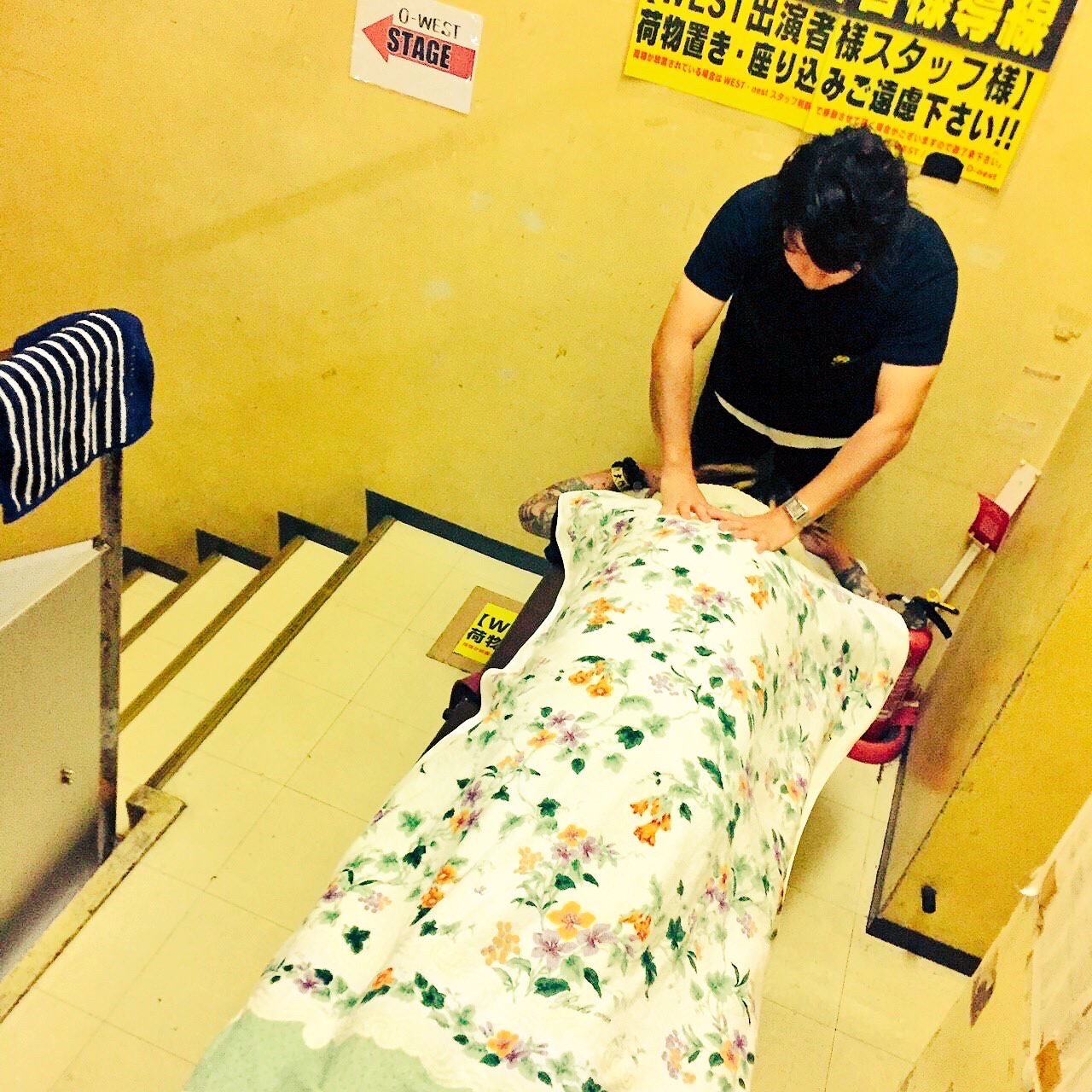 出張鍼灸の様子